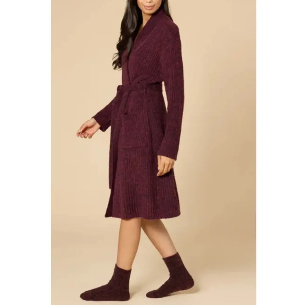 Softies Women's Dark Heather Cherry Cola Marshmallow Wrap Robe Size 2X-3X